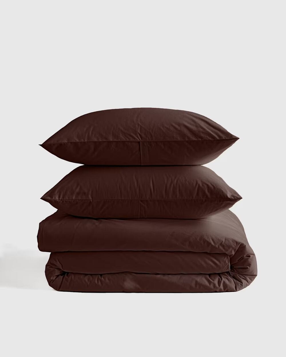 Quince Organic Brushed Cotton Duvet Cover Set Espresso King NWOT